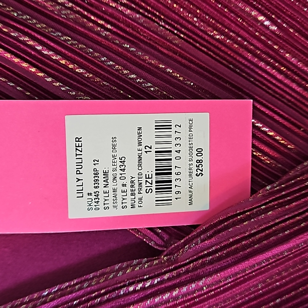 Lilly Pulitzer size 12 long sleeve dress - Picture 5 of 5